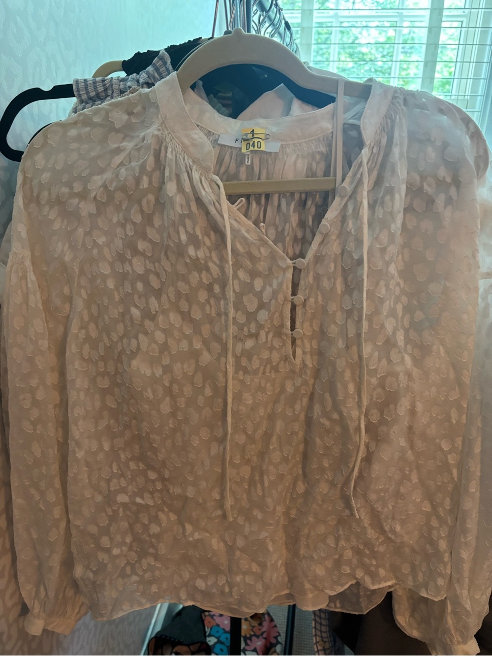 Cream FRAME blouse with cami tank